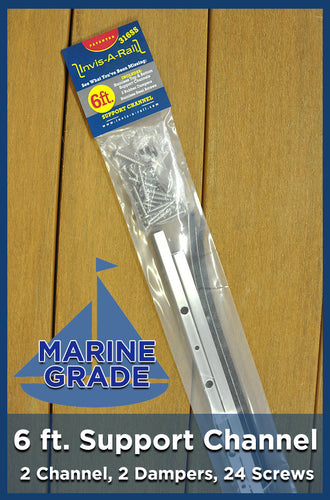 6 ft Support Channel Kit - 316 Stainless Steel Marine Grade
