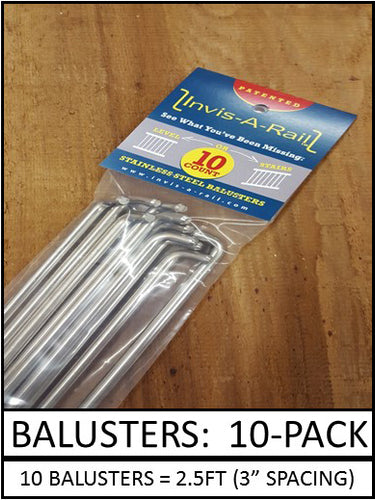 Stainless Balusters - 10 pack | Invis-A-Rail®